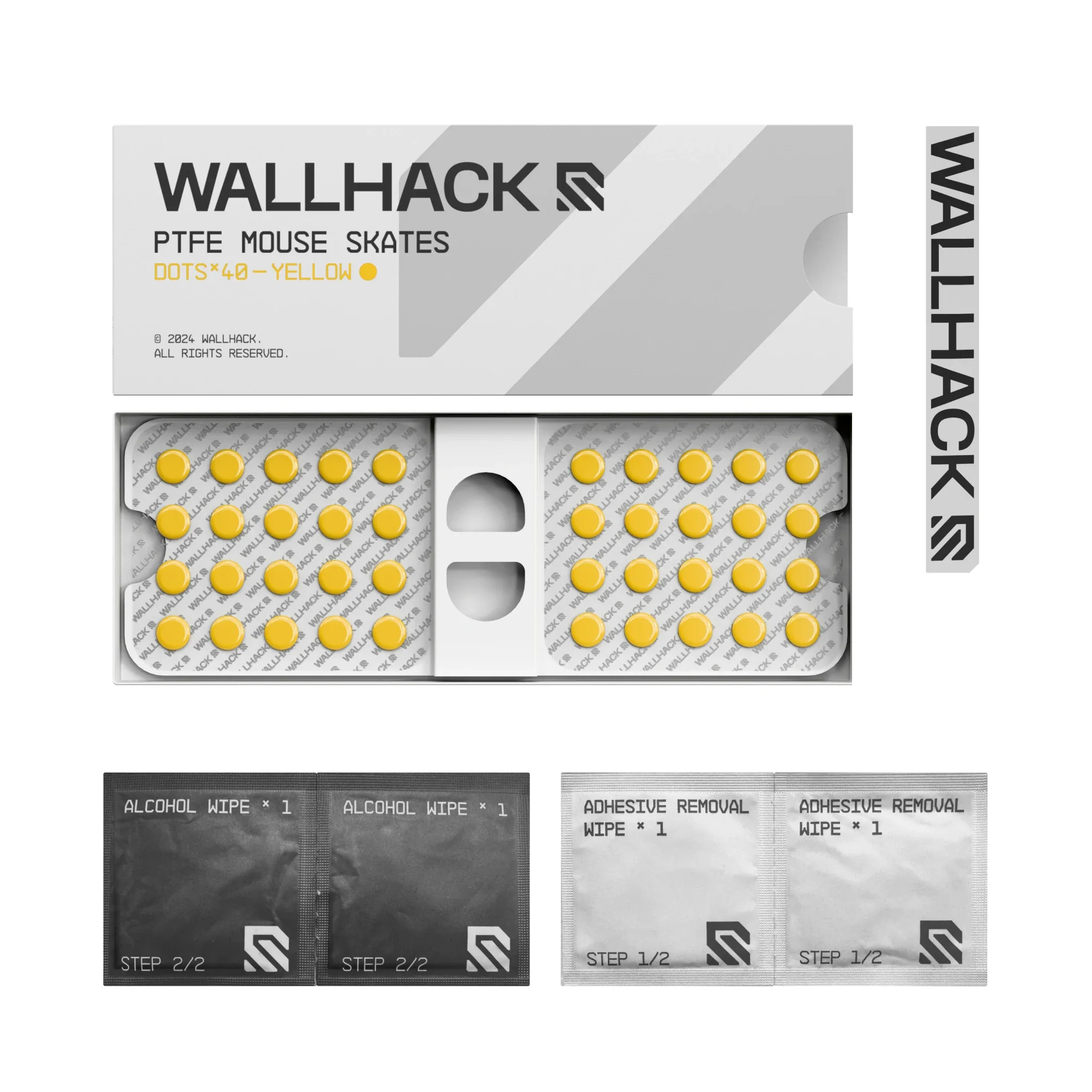 Wallhack Skates PTFE Yellow Dots - Image 5