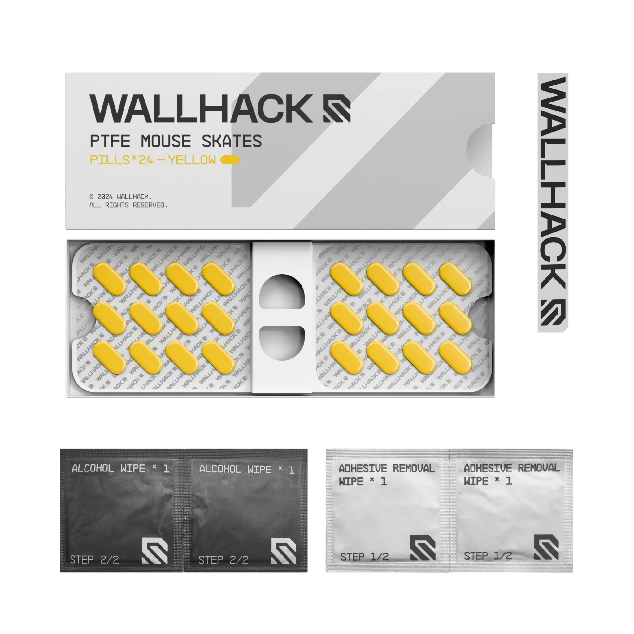 Wallhack Skates PTFE Yellow Pills - Image 5