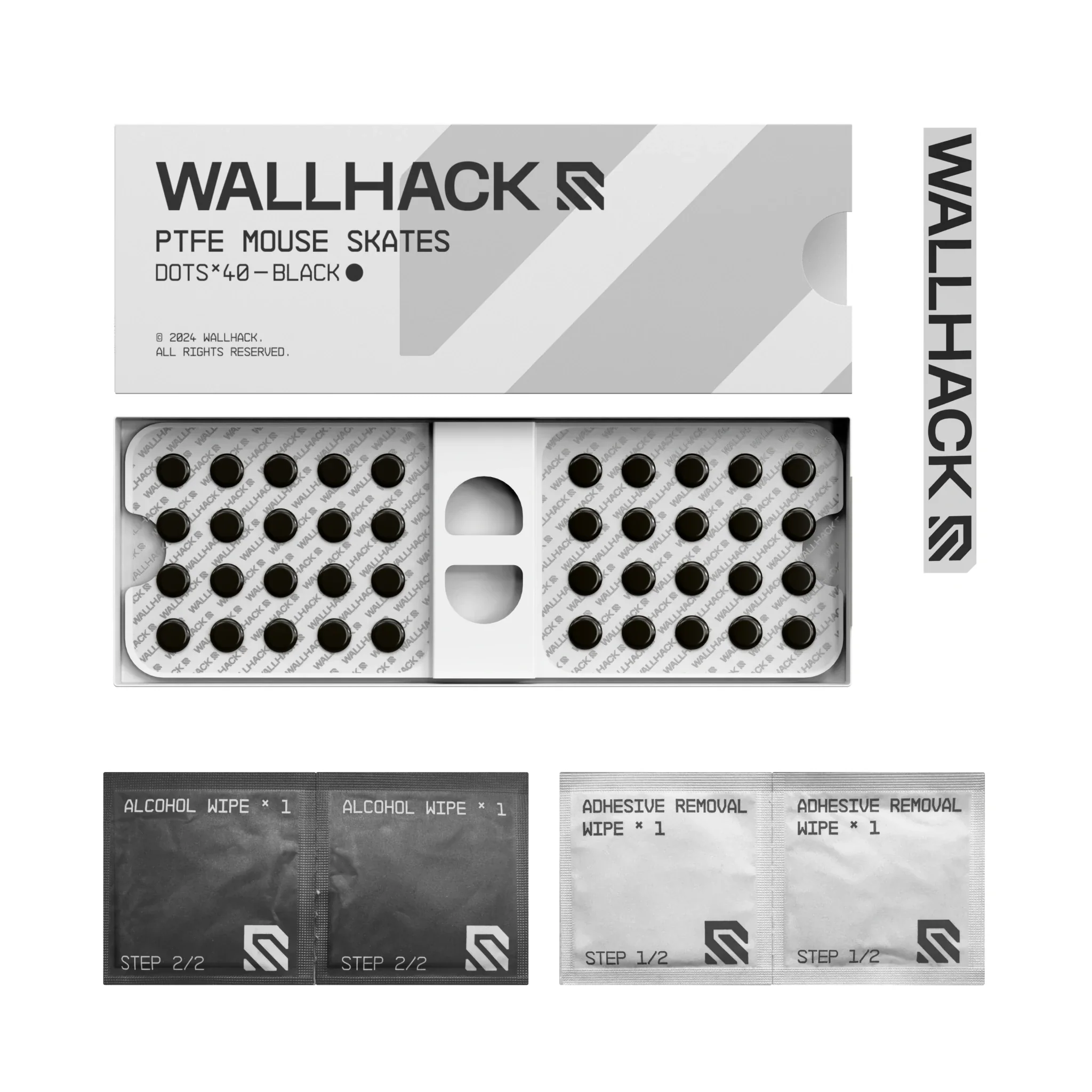 Wallhack Skates UHMW-PE Black Dots - Image 5