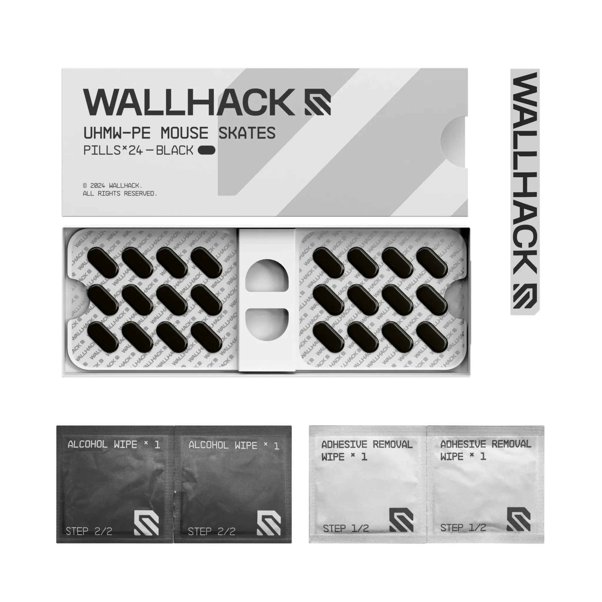 Wallhack Skates UHMW-PE Black Pills - Image 5